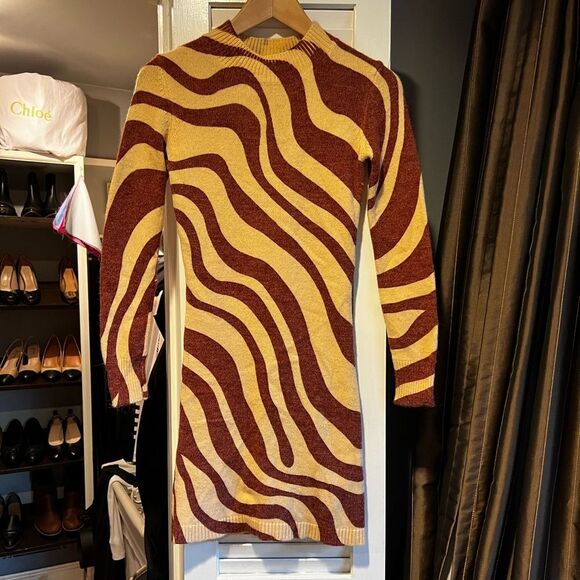 Zara Jacquard Knit Dress - Picture 1 of 8
